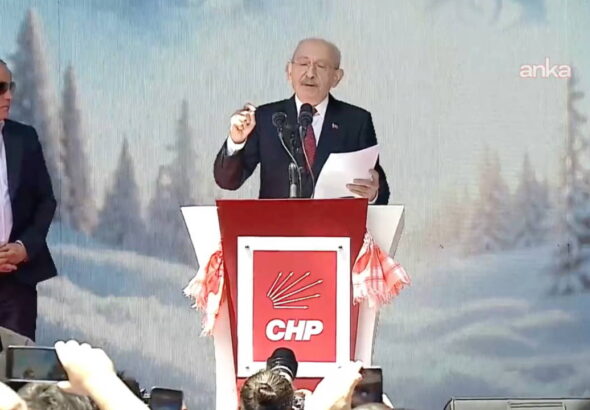 KILIÇDAROĞLU CHP GENEL MERKEZİ'NDE KÜRSÜYE ÇIKTI